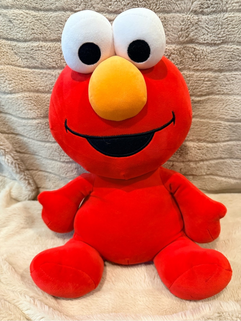Red Elmo Plush Toy - Soft Sesame Street Character (weighted)
